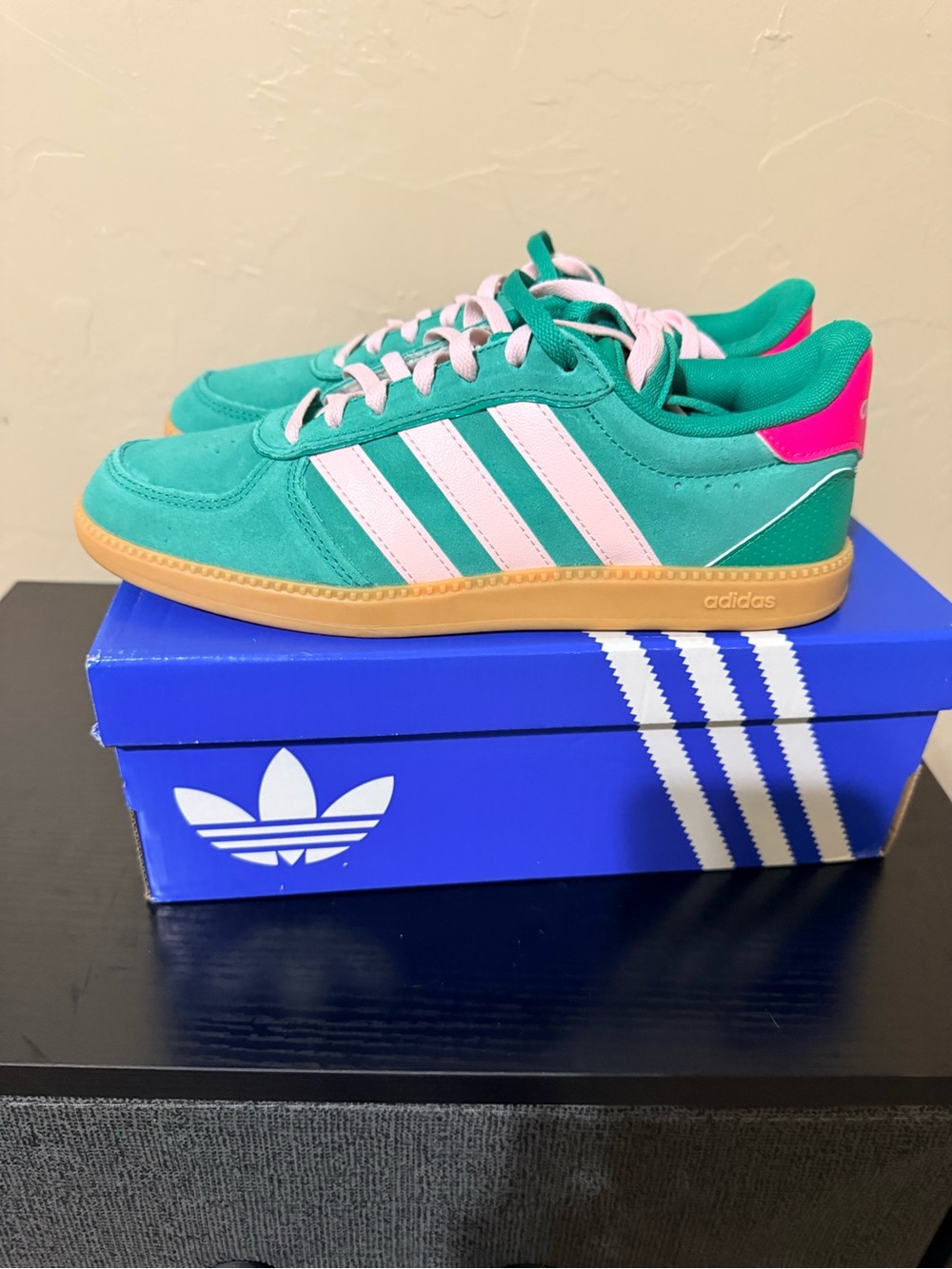 adidas Teal Sneakers with Pink Accents NWOT